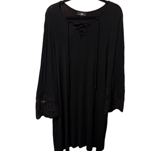 AGB Black Midi with Lace Accents